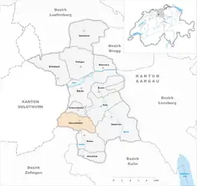 Karte von Oberentfelden
