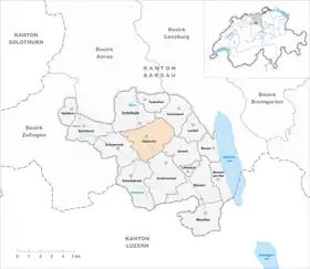 Karte von Oberkulm