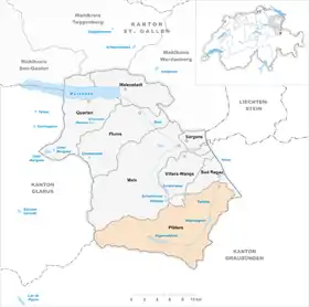 Karte von Pfäfers