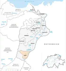 Karte von Rüthi SG