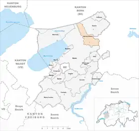 Karte von Ried bei Kerzers
