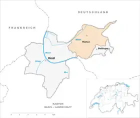 Karte von Riehen