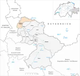 Karte von Seewis im Prättigau