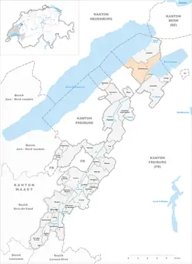 Karte von Vully-les-Lacs
