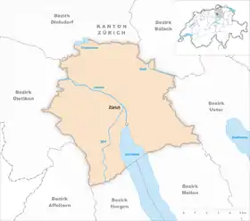 Karte von Zürich
