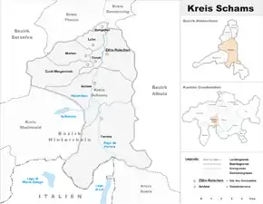 Karte von Schams