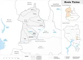 Karte von Ticino