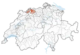 Lage des Kantons in der Schweiz