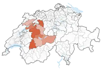 Lage des Kantons in der Schweiz