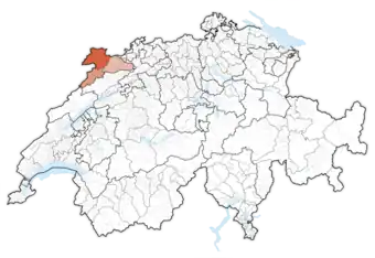 Lage des Kantons in der Schweiz