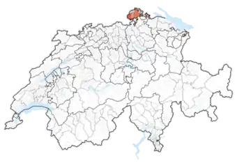 Lage des Kantons in der Schweiz