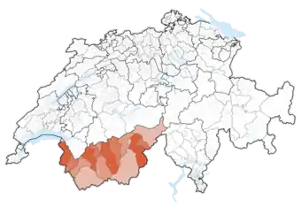 Lage des Kantons in der Schweiz