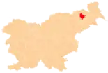 Karte von Slowenien, Position von Lenart hervorgehoben