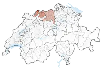 Karte Nordwestschweiz
