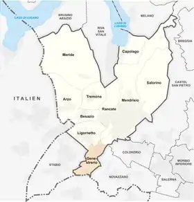 Karte von Genestrerio