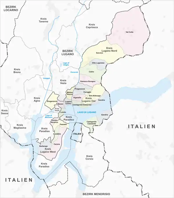 Quartiere von Lugano
