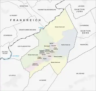 Quartiere von La Chaux-de-Fonds