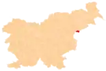 Karte von Slowenien, Position von RogatecRohitsch hervorgehoben