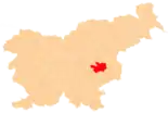 Karte von Slowenien, Position von Sevnica hervorgehoben