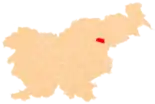 Karte von Slowenien, Position von Slovenske Konjice hervorgehoben