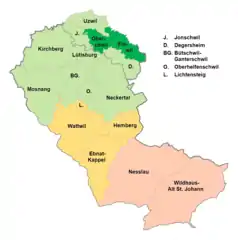Rückseitige Vorkragung:  ●  rot: kaum  ●  orange: selten  ●  hellgrün: vorhanden  ●  grün: besonders häufig