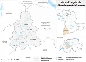 Karte von VerwaltungskreisObersimmental-Saanen