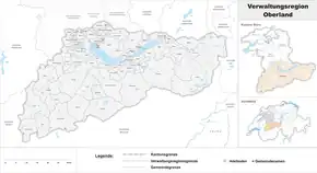 Karte von Verwaltungsregion Oberland