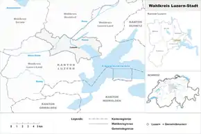 Karte von Wahlkreis Luzern-Stadt