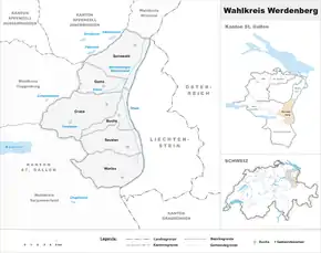 Karte von Wahlkreis Werdenberg