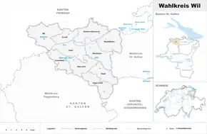 Karte von Wahlkreis Wil