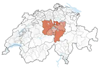 Karte Zentralschweiz