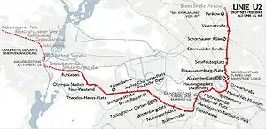Strecke der U-Bahn-Linie U2 (Berlin)