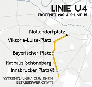 Strecke der U-Bahn-Linie U4 (Berlin)