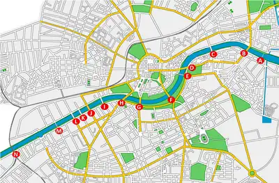 Karte der Brücken in Timisoara