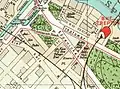 Kaserne des Telegraphenbataillons auf dem Pharus-Plan Berlin von 1902