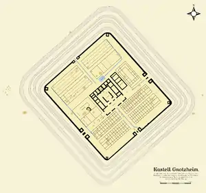 Karte des Römerkastells Mediana