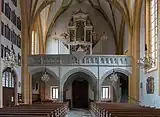Blick nach Westen mit Empore und Orgel (Aufnahme 2018)