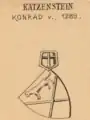 Wappen der Dillinger Ministerialen von Katzenstein (1288)