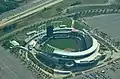 Luftbild vom Kauffman Stadium im August 2013