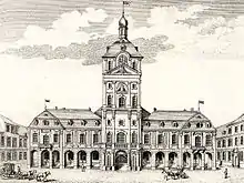 Altes Kaufhaus am Paradeplatz im Jahr 1782