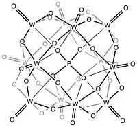 Keggin-Struktur eines Phosphorwolframat-Anion