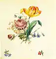 Blumenstrauß mit Tulpe und Streublumen