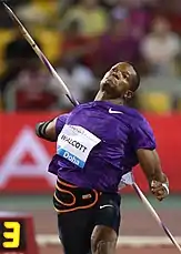 Olympiasieger Keshorn Walcott kam hier mit 76,83 m nicht über die Qualifikation hinaus
