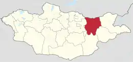 Lage des Chentii-Aimag