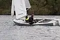 Kieler ausgebaumt vor dem Wind