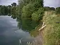 Treppe mit steiler Abbruchkante am Südostufer