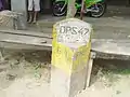 Kilometerstein auf Bali (Indonesien)