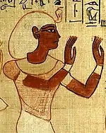 Herihor auf dem Totenbuchpapyrus seiner Frau Nodjmet