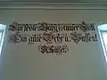 Wandinschrift zu Martin Luthers Liedvers