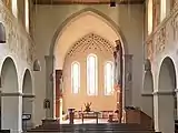 Der Chor: Schalltöpfe und verschobene Längsachse